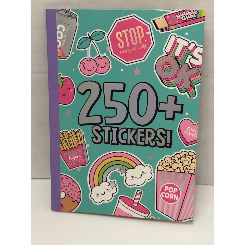 Greenbrier International 250+ Sticker Book 10 Sheets Kawaii Food Animals 318468